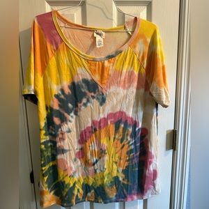 Women’s Tie Dye short sleeve tshirt by Bibi - size XL